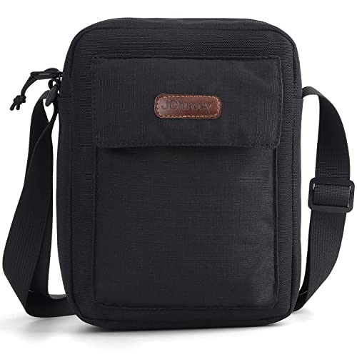 JChrocy Axelväska herr, axelväska dam, vattentät axelväska herr dragkedja herrväska med justerbar axelrem crossbody väska, 21 x 16 x 6 cm, Schwarz, Einheitsgröße