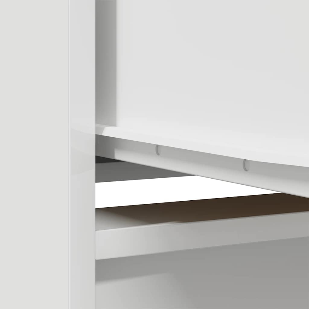 vidaXL Armario con cajón Blanco 55,5x34x119,5 cm Madera de ingeniería, Armario de Almacenamiento, aparador, Armario de Almacenamiento Alto, alacena