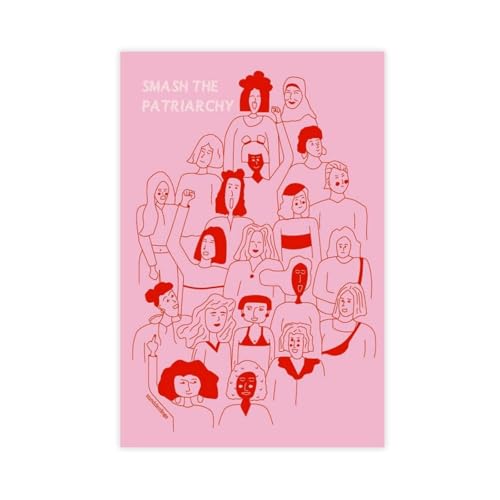 Toile Down with Patriarchy pour un salon engagé qui exprime vos convictions profonds