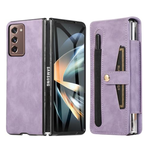 Coque intégrale pour Samsung Galaxy Z Fold 5 finition portefeuille violet