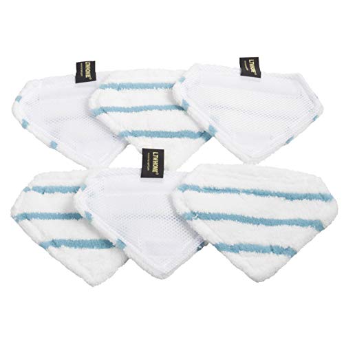 LTWHOME Lingettes Triangulaires Microfibres de Rechange pour Les Balais Vapeur Black+Decker, Alternative à SMP30, FSMP30, FSM1630, FSMH16151 (Lot de 6)