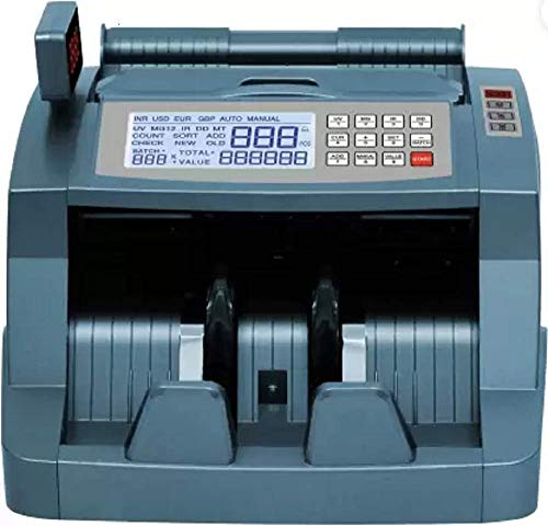 Drop2Kart Automatic Bill Counter with Dual Inbuilt LCD+LED Display, UV/MG/MT/IR FakeNote Image Sensors Note Counting Machine (Counting Speed - 1000 Notes/min)