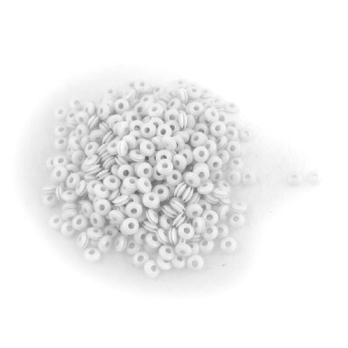 Uxcell AMICO 1000 Pcs 4Mm Inside Diameter Dual Side Armature Bar White Rubber Grommets cover