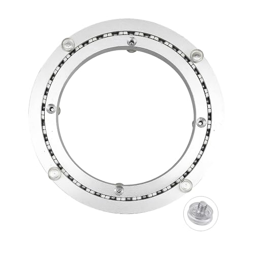 Piastra Girevole Quiet con Cuscinetto 360 Gradi per Tavolo,30cm Grande Piattaforma Girevole Centrotavola Rotante in Alluminio per Pranzo Torte TV Monitor Stand