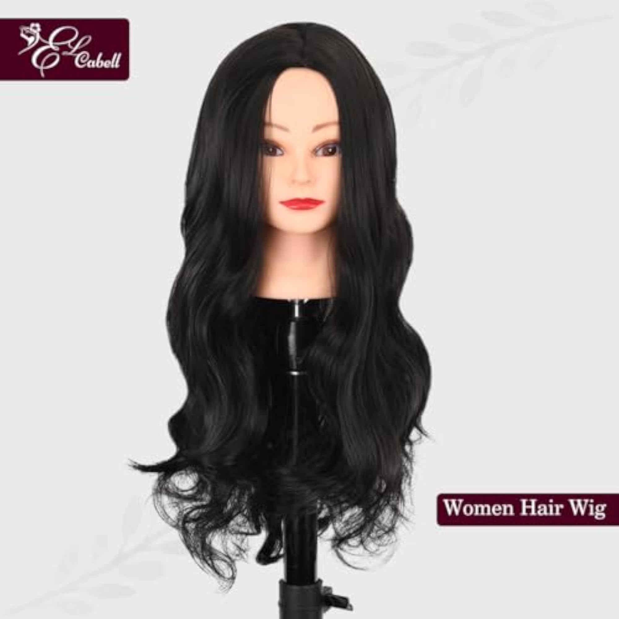 Women's Natural Looking Full Head Wavy Hair Wig with Accessories