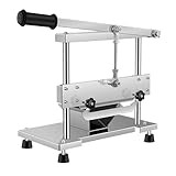 Manueller Fleischschneider, kommerzieller Gemüsehobel, Edelstahl, mit rutschfester Saugkraft, Dicke verstellbar, kann Fleisch fixieren, Klingenlänge 200 mm, für den Heimgebrauch, Rinder-Hammelbrötchen