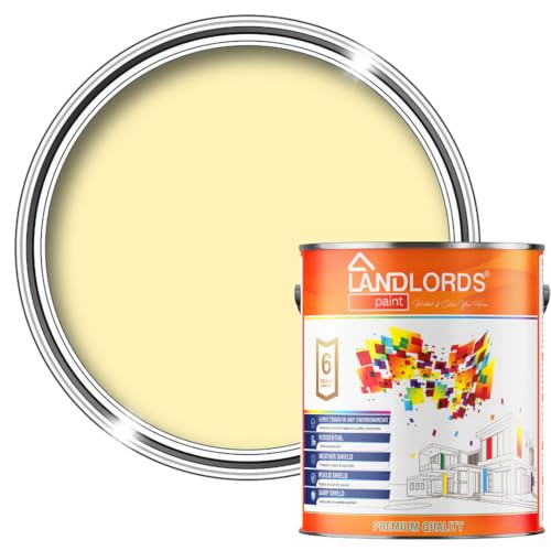 Landlords Anti Damp, Anti Mould and Condensation - Light Yellow Matt Finish - 1 Litre - Prevent & Control Damp On Internal Walls & Ceilings - Easy To Apply