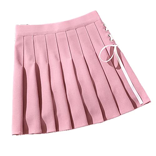 Jupe d'été pour femme style marin jupe courte rose trapèze taille M