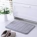 Produktbild YIQI Badematte Fußmatte 40x60 cm Badvorleger Grau Badematte rutschfest Duschvorleger Wasserabsorbierend Maschinenwaschbar Stark Saugfähig(grau)
