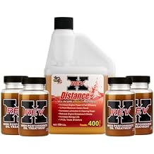 REV X Original Diesel Kit Plus - High-Performance Oil Additive - 4 fl. oz. 2 Pack + Distance+ Diesel Additive - 16 fl. oz.