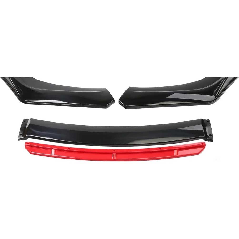 Auto Spoiler Anteriore per Passat Golf 4/5/6 GTI, Frontali Labbro Paraurti Splitter Diffusore Protezione ABS Kit Carrozzeria Accessori,E-Black Red