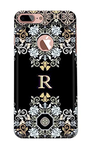 Image of PRINTFIDAA Name II Initial II Letter Floral Alphabet R Printed Designer Hard Back Case Cover for iPhone 7 Plus Logo (5.5 inch) / iPhone 8 Plus Logo (5.5 inch), A1784, A1661, A1785 -(SF) MVN1007