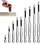9PCS High Magnetic Screwdriver Drill Bit Set Anti-Slip Magnetic Impact Electric Drills Bits Kit Strong Durability Screw Drilling Bits Precision Driver Sets Contain 25 50 65 70 75 90 100 120 150mm