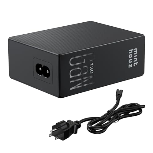 Minthouz 130W USB C Charger Block with Cable, 4-Port Fast Charging Power Adapter, for MacBook Pro/Air, iPad, iPhone 17 Pro Max/Air, Galaxy S25, Steam Deck & More