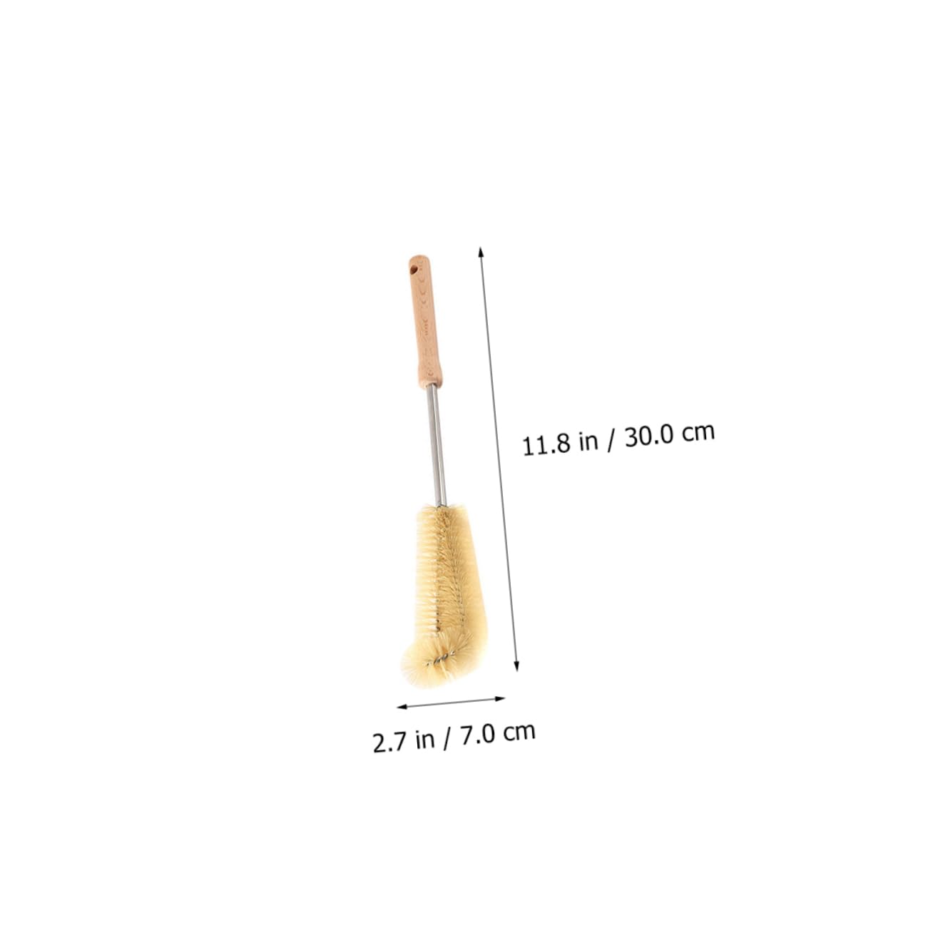 HOMOCONO 2 Sets 4pcs Bottle Brush Set Baby Bottle Cleaning Brush Kit for Feeding Wood Material Long Handle Easy to Clean