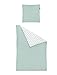 Produktbild Irisette Baumwoll Seersucker Bettwäsche 2 teilig Bettbezug 135 x 200 cm Kopfkissenbezug 80 x 80 cm Torneo 3-82 Jade