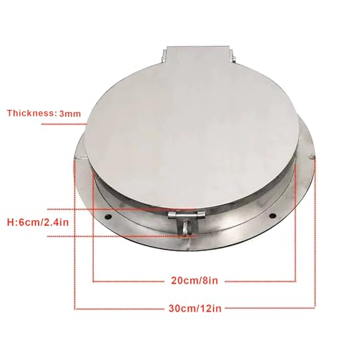 Couvercle d'inspection métallique durable en acier inoxydable brossé