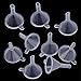 Lot de 20 mini entonnoirs en plastique transparent pour remplissage de bouteilles, parfums, huiles essentielles, sciences, laboratoire, produits chimiques, arts et travaux manuels, transparents