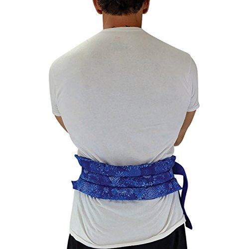 Back & Abdomen Herbal Heating Pad- Natural & Reusable – Lumbar Relief - Hot and Cold Therapy by Nature Creation (Blue Flowers)