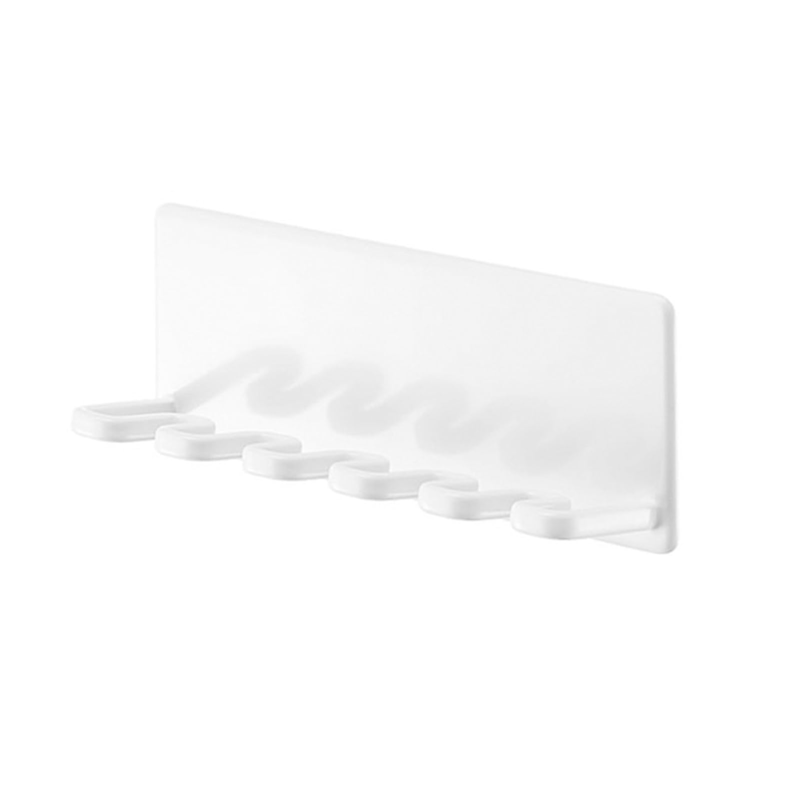 Toothbrush Holder Wall Mount 5 Slots Organizer Self Adhesive Rust-Resistant Bathroom Holder Hollow Drainage Razors Storage Stand