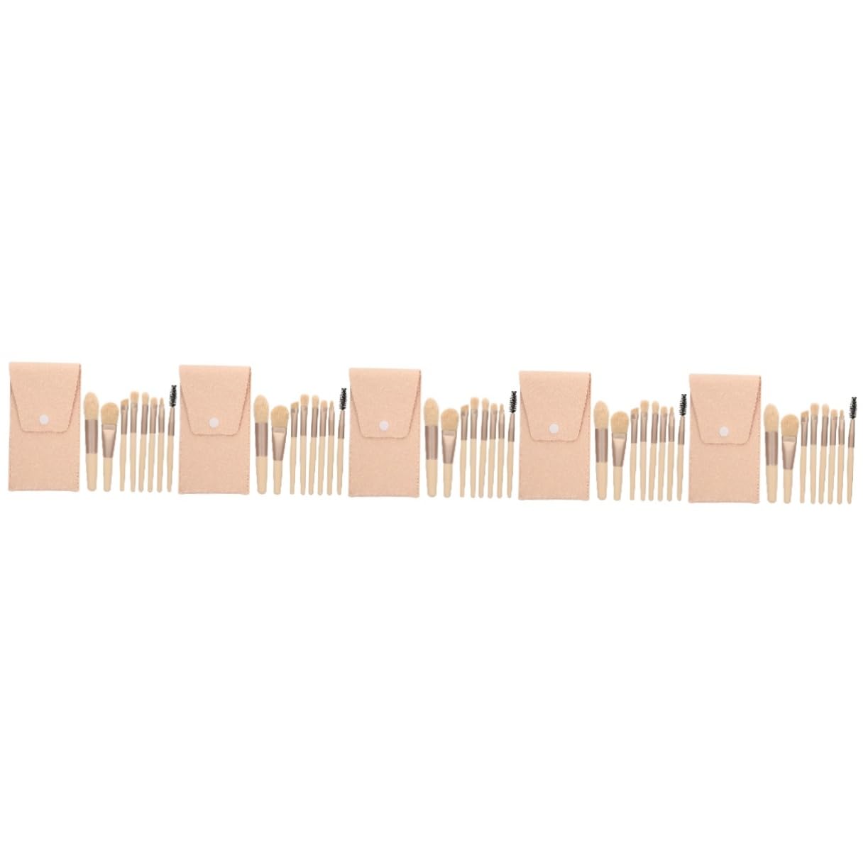 minkissy 5 Sets Make-up Pinsel Und Werkzeuge Set Lidschatten Alicators Make-up Kit Frauen Schönheit Werkzeuge Geschmeidig Make-up Pinsel Farbe Tragbare