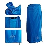 onewind Regenrock für Damen und Herren, halber Poncho, wasserdicht, ultraleicht, Silnylon, Regenhose, Kilt, winddicht, Regenbekleidung, Futter für Camping, Wandern, Rucksackreisen, Blau, Größe S