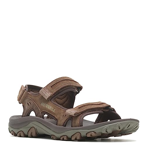 Merrell Men's Huntington Leather Convert Sandal, Earth, 10