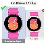 EIHAIHIS No Gap Straps Compatible for Samsung Galaxy Watch 7 6 5 4 FE 40mm 44mm/5 Pro 45mm/6 Classic 43mm 47mm/4 Classic 42mm 46mm Strap, 20mm Silicone Soft Sport Watch Band Women Men - Image 7