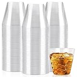 EASERCY Clear Plastic Cups Clear Disposable Cups 9 Oz 100 Pack Plastic Cups Recyclable Wine Glasses