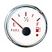 52mm Fuel Level Gauge 0-190ohm Fuel Meter with Alarm Function for Boat Car Yacht 7 Color Backlight Oil Tank Indicator(240-33 White)