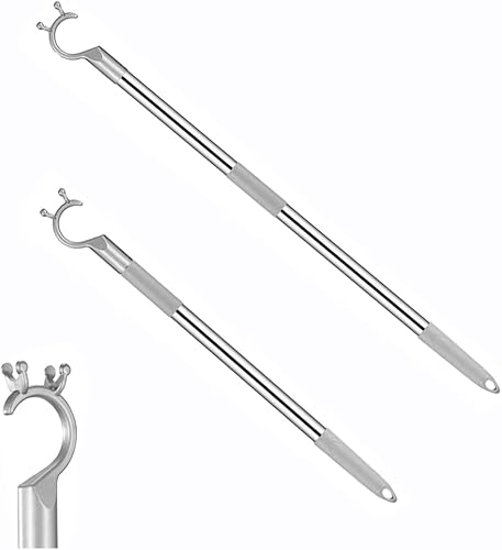 Poste de gancho para armario con cabeza de horquilla en forma de U de aleación de aluminio de 56 pulgadas poste de gancho ajustable para barra de