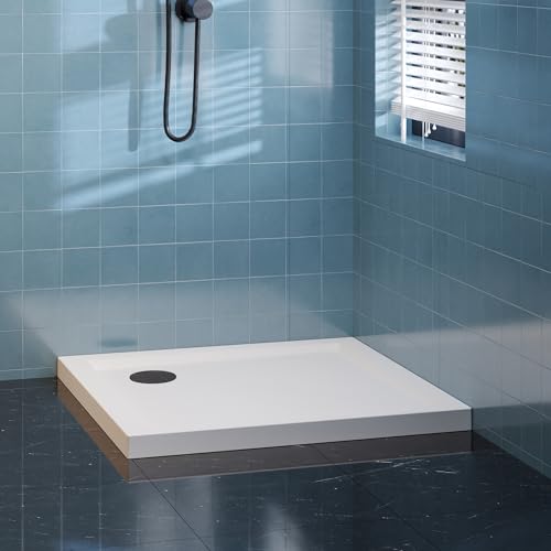 Image of Casaphoria 32 inch x 32 inch Shower Base Pan with 3.35 inch Corner Drain Hole,Shower Pan Five-Layer Acrylic + ABS Processing, Non-Slip Shower Enclosure Base for Bathroom, No Threshold White