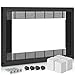 AZERODESIGN- Marco Microondas- 40x60cm -22mm de Grosor-Incluye Tornillos- Tapas Embellecedoras y 4 Tacos en Polietileno- Marco Microondas Negro- Embellecedor Microondas -Rejilla Recortable