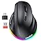 Amazon.com: MEETION Ergonomic Mouse, Wireless Vertical Mouse RGB ...