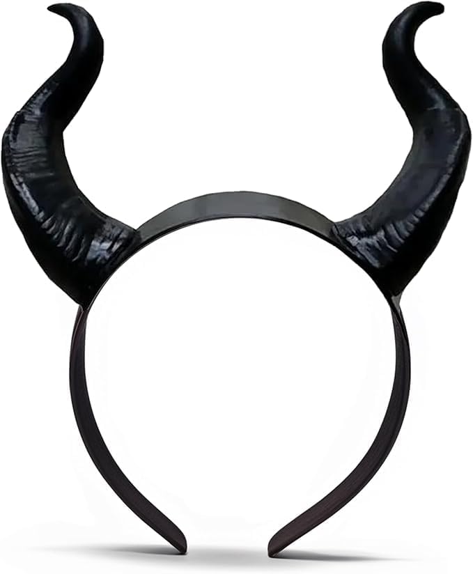 Devil Horns Headband, Fantasy Black Dragon Horns for Halloween Costume, Halloween Dress Up for Party Cosplay Costume Hair Accessory Supplies - Image 2