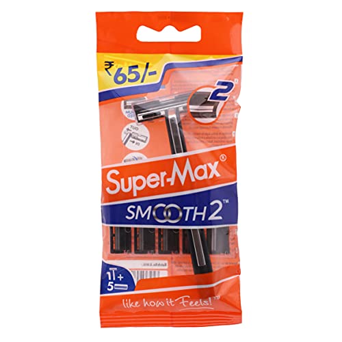 Image of Super Max Smooth 2 Double Blade Shaving Razor with 5 Cartridges