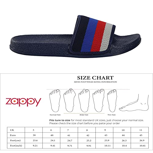 Image of ZAPPY Men's and Boy's Comfortable Flexible Super Soft Strap Slides Flip-Flop Slippers
