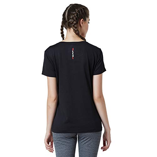 Image of PERF Women Black Wave Print Tee