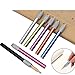 PTILSERY 5 Pcs Pencil Extenders Pencil Lengthener Color Aluminum Pen Lengthener Holder Pencil Lengthener Pencil Extender Holde, Black