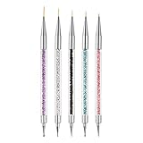 5 StüCk Nagel Art Liner Pinsel Punktierwerkzeug FüR Nail Art Designs Nagelkunst Detail Pinselset Nail Art Dotting Pen Tools GelnäGel Pinsel Uv Gel Und AcrylfingernäGel Nailart ManiküRe NagelzubehöR