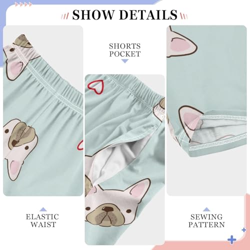 Bow Tie Puppy Boys Pants Boys Athletic Pants Long Pant for Boywith Pockets Wide-Leg Size 6-14Y4