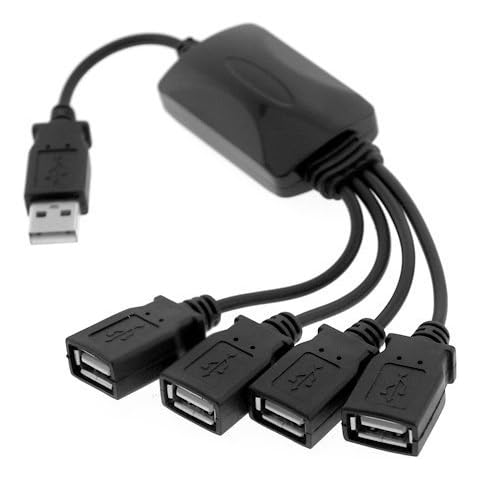 4 Port High Speed USB 1.1 2.0 Octopus Hub Adapter Black [Electronics] Cover