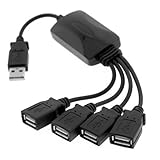 4 Port High Speed USB 1.1 2.0 Octopus Hub Adapter Black [Electronics]