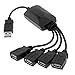 4 Port High Speed USB 1.1 2.0 Octopus Hub Adapter Black [Electronics]