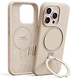 TORRAS Ostand Spin Fusion per iPhone 16 Pro, custodia in silicone per Magsafe con supporto magnetico a 360°, custodia protettiva per iPhone 16, con assorbimento degli urti, antigraffio, antiurto