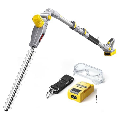 Tagliasiepi Elettrico a Batteria con Asta Telescopica da 10,5 Piedi, Lama da 410 mm, capacità di Taglio da 16 mm per Una Facile Manutenzione del Giardino