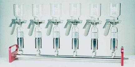 Kontes 971000-3047 Solid Phase Extraction Manifold Set with 47mm Glass Filter Holder, 3 Place