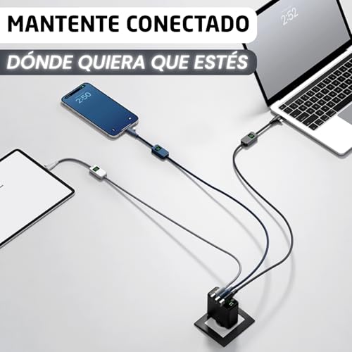 Cargador Universal Rápido Xoopar de Plástico Reciclado Multi Cable USB 3 en 1 con Lightning 6