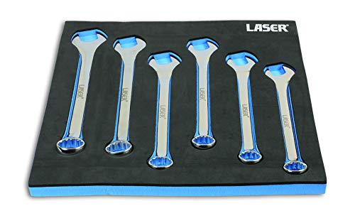 Laser 2680 BA Spanner Set 6pc, Double Ended Open Jaw Wrenches In BA Sizes, Satin Chrome - View #3