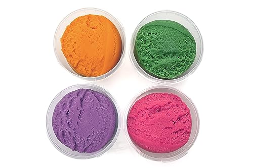 Neogrün 30956 Knete 4er Set Yuki, 120 g (4er Pack), grün, orange, rosa , lila